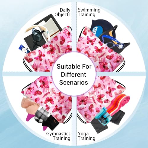 Image of Butterfly Grip Bags for Gymnasts Lightweight Drawstring Gym Bag