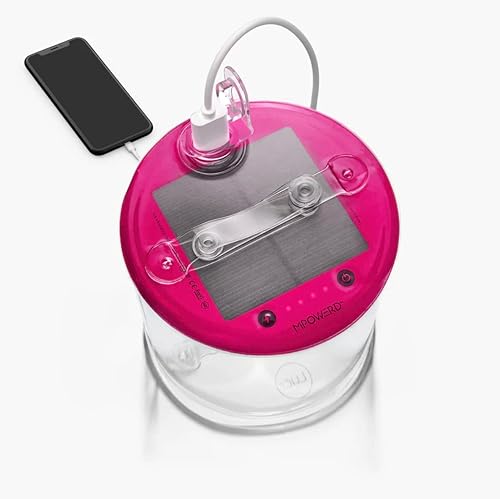 MPOWERD Luci Pro Outdoor 2.0 Watermelon linterna inflable solar + cargador de teléfono LED de 150 lúmenes, hasta 50 horas Recargable a través de