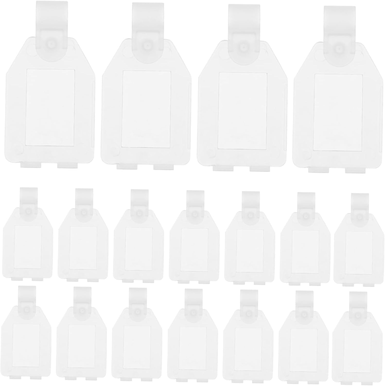 20pcs Plastic Price Tag Holder Set for Supermarket Shelf Label Holders Clip Design Convenient Price Sign Display for Retail and Merchandising