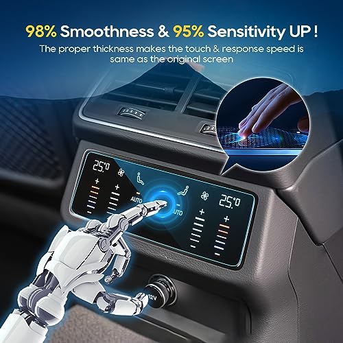 LFOTPP 2022 Auid A6 Screen Protector 2019-2022 A6 E-tron/ A7 / Q8 Screen Protector Rear Climate Display Control Touch Screen 2019-2022 A6 (C8/4K)/A7,2020-2022 Q8 Clear Tempered Glass Scratch-Proof