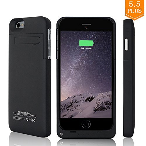 YHhao 5000mah battery charger for iPhone 6P/6 Plus/6s Plus (Black)