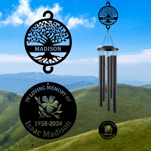 Personalized Wind Chimes Outside Memorial Gift