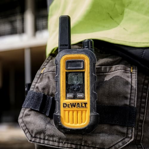 Image of DEWALT DXFRS3090 FRS Jobsite Radios, 1W Long Range 2 Way Radios, IP67 Weatherproof, 6 Pack, Base Station, Gang Charger, DXFRS3090-BCH6