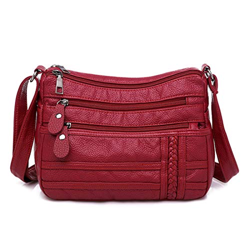 Shoulder Bag for Women, Soft PU Leather Purses with Multi Pockets Crossbody Bag Pocketbooks for Daily Use Travel