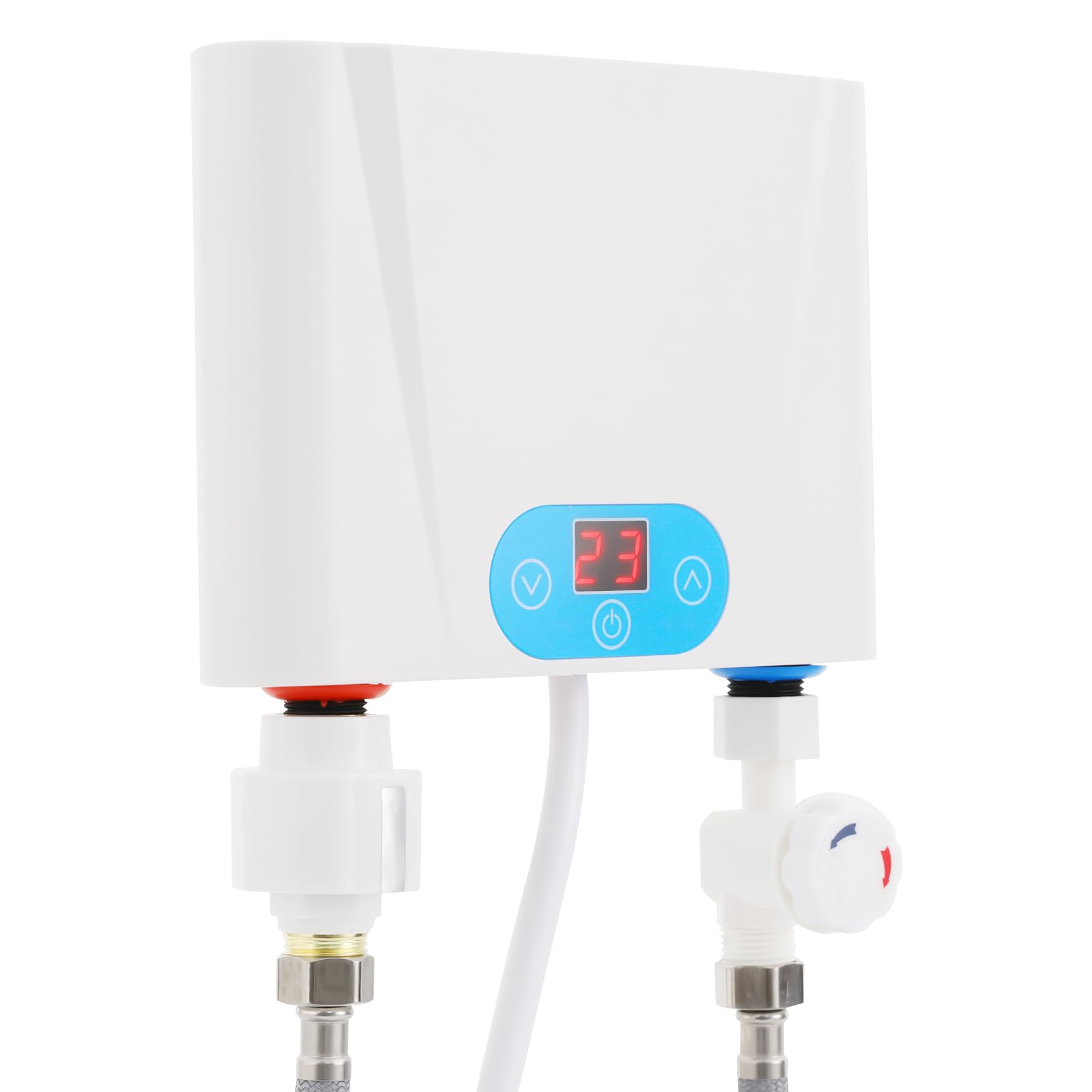 Scaldabagno istantaneo 5500 W - Scaldabagno elettrico con schermo LED touch - Scaldabagno istantaneo - Temperatura regolabile - Impermeabilità IPX4 - Mini scaldabagno sotto lavandino - Per cucina