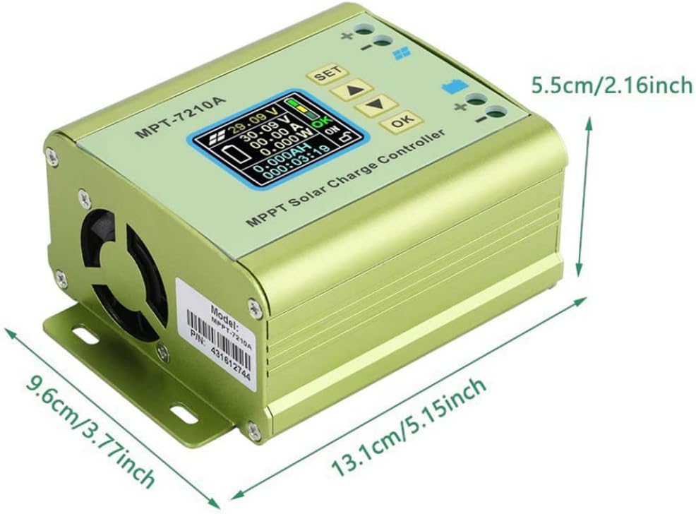 Mppt Solar Charge Controller Mpt-7210a Lcd Display 24v-72v 10a Adjustable for Lithium Battery