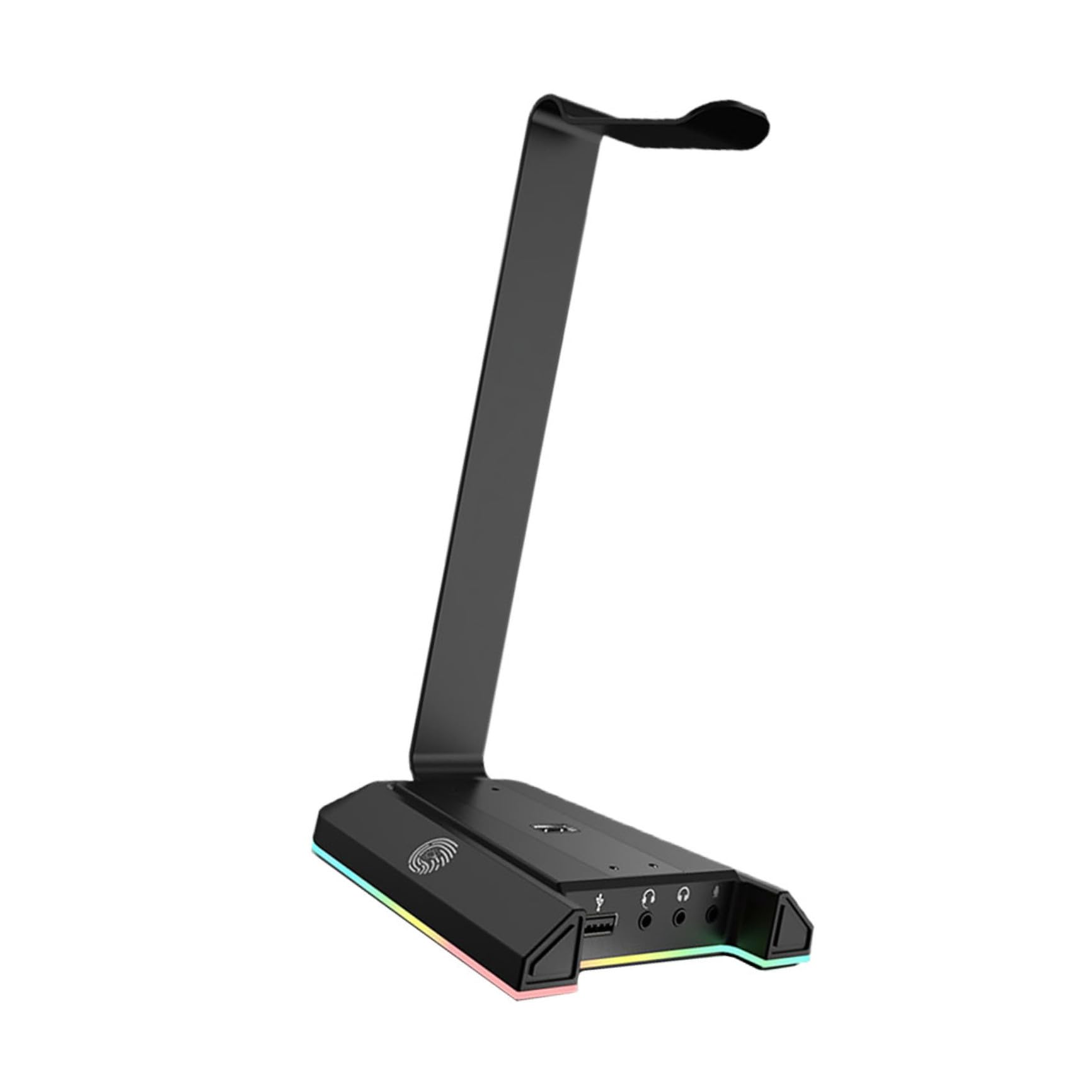 Cabilock Supporto per Cuffie da Gioco da Scrivania Porta USB e Rgb Nero | Abs, Ricarica Rapida e Alimentazione ad Alta Potenza, Base Stabile per Mouse e Tastiera