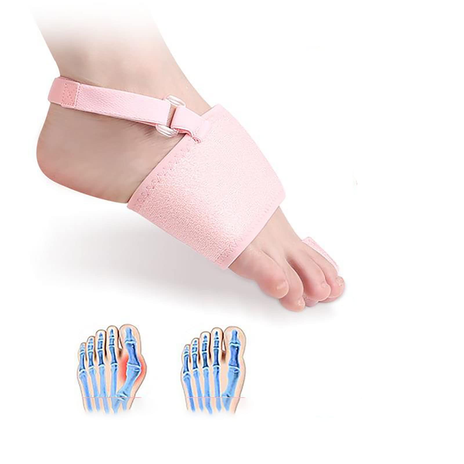Férula para juanetes (4 Piezas) - Corrector de juanetes - Funda para Alivio del Dolor de juanetes Hallux Valgus - Corrección no quirúrgica - Enderezador de Dedos en Martillo