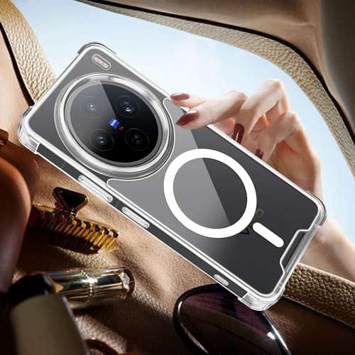 Image of A rtistque Clear Back Cover Case for Vivo X200T 5G | Compatible with Mag-Safe | Premium Cover | Shockproof TPU Bumper | Slim Protective Design | Vivo X200T 5G Back Cover - Transparent