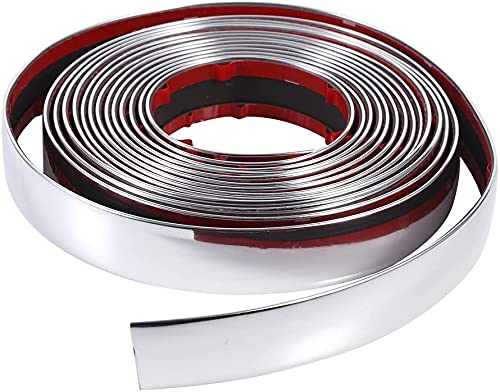 MIZZEO Chrome Moulding Trim, Strip Car Door Edge Guard Protector, Side Window Bumper, Grill, Automotive Interior Exterior Decor (10 mm x 20 Meter) for Chevrolet Optra Magnum 2005-2009