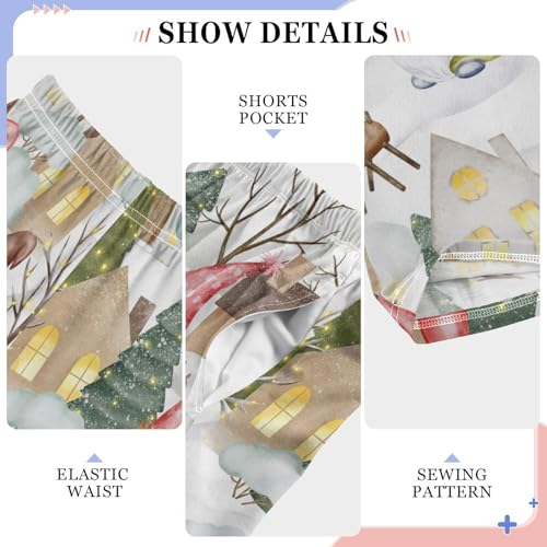 Boys' Pants Christmas Xmas Cute Gnome Long Bottoms Jogger Pants Elastic Waist Trousers with Pockets S-XL4