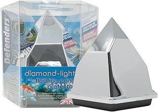 Defenders Diamond-Light Floating Pond Protector Iridescent Floating Diamond Scares Herons and Other Predators from Ponds Using Reflective Light and Movement