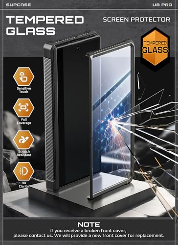 Image of SUPCASE for Samsung Galaxy Z Fold 7 Case with Kickstand (UB Pro), [Built-in Tempered Glass Screen Protector] [Hinge Coverage] [Military-Grade Protection] Full-Body Heavy-Duty Rugged Phone Case Black