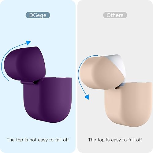 Vista 53 de Funda de silicona compatible con Apple AirPods Pro, funda protectora con mosquetón para AirPods 3 (luz de LED frontal visible)