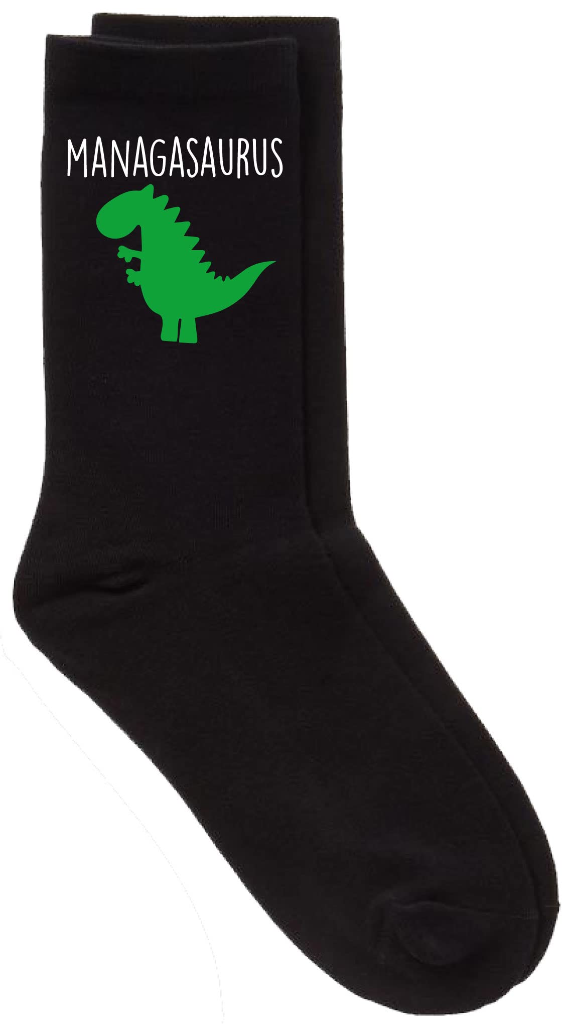60 Second Makeover Limited Mens Manager Dinosaur Managasaurus Black Socks