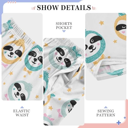ZZXXB Lovely Sloth Boys Long Pants Soft Trousers Elastic Waist Kids Lounge Bottoms with Pockets S-XL4