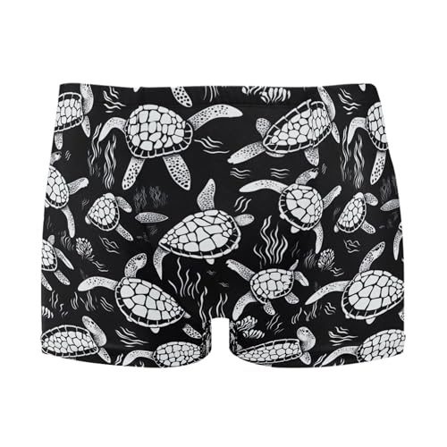 Sea Turtle Tortoise Mens Swim Trunk Swimwear Bathing Suit Swim Brief Square Leg Board Short S B0401204