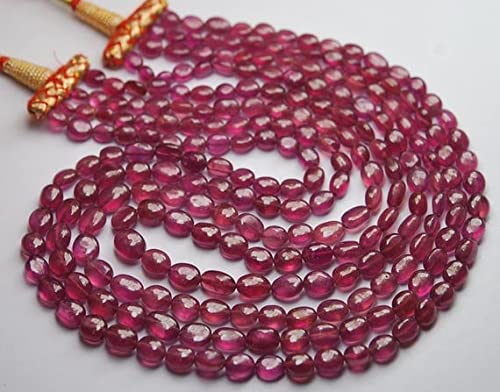 Saphir rose naturel en perles ovales pour création de bijoux uniques de luxe