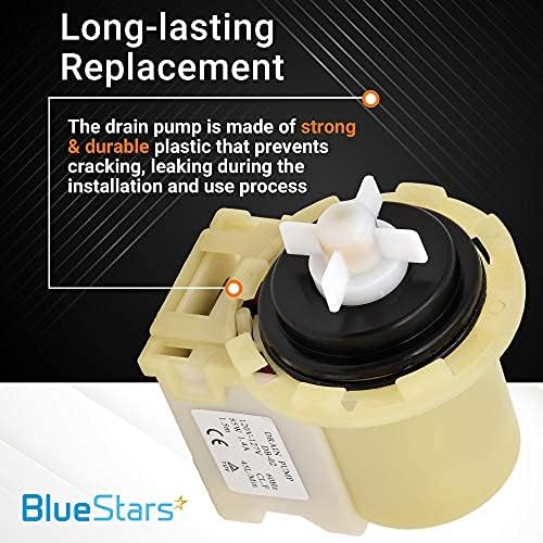 [NEW] 8540024 Washer Drain Pump Replacement part by Blue Stars - Easy to Install - Exact Fit for Whirlpool Kenmore Maytag Washers - Replaces W10117829 PS11757304 W10130913