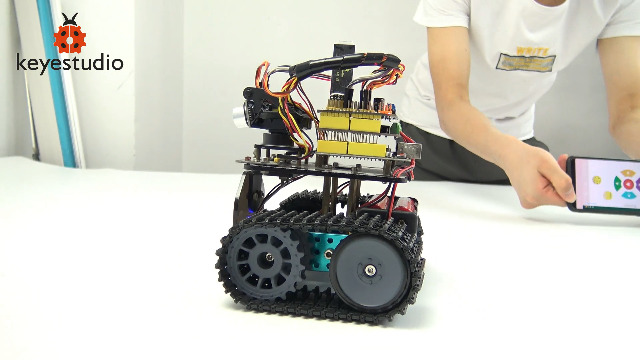 Snapklik.co : KEYESTUDIO Ini Tank Kit V2 Sart Car For Arduino, IR Infrared And App Reote Control - View #10