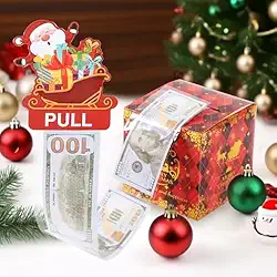 Caixa de presente de Natal para dinheiro, caixa surpresa para dinheiro, pais, amigos, crianças, caixas de dinheiro divertidas, exclusivas, faça você mesmo, suprimentos de decoração de festas de fim de