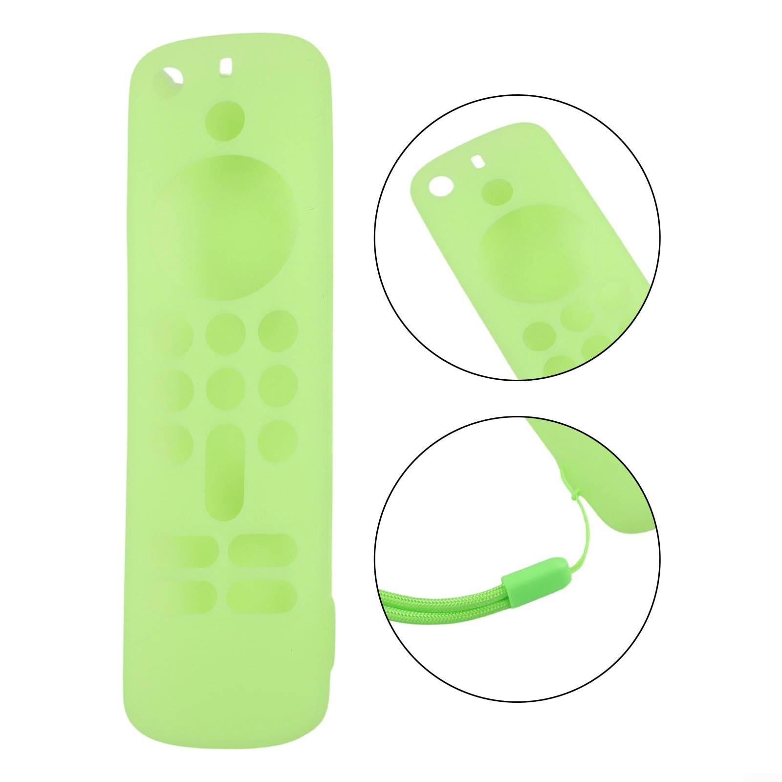 Cover in silicone di qualità per Fire Tv-Stick 4K, HD, modello più recente, resistente agli urti, testurizzato antiscivolo, vestibilità aderente, facile accesso ai pulsanti (verde di notte)