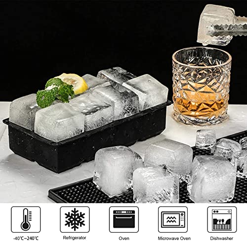 Lessmo Ice Cube Tray With Lid - 2 Pack Large Silicone Ice Tray Molds For Freezer, Bpa Free, Big Square Ice Cube For Whiskey, Cocktails, Baby Food, Juices #TOP4