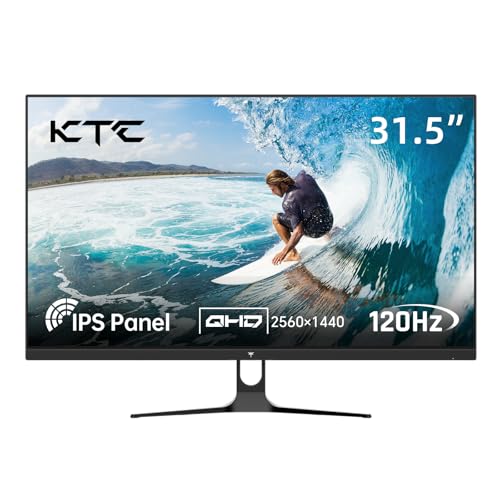 KTC Monitor 32 Pollici QHD | 2K@120Hz (OC) | Bianco | Pannello IPS | ΔE＜2, 99% sRGB, 85% DCI-P3 | VESA 100×100 | Low Blue Light | HDR | HDMI, DP | Monitor per Ufficio, Design, Studio e Tempo Libero