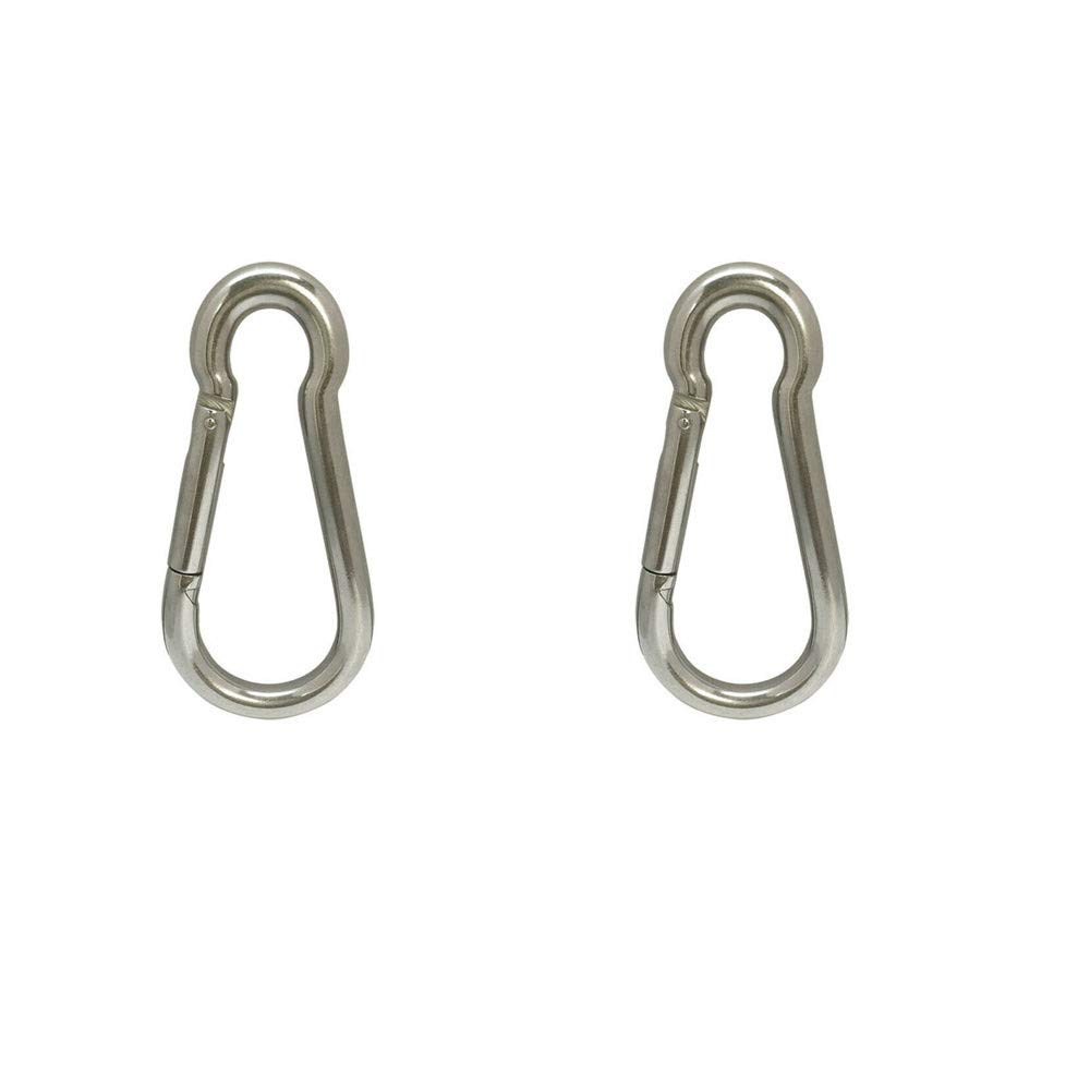 Spring Snap Hook Boat Marine Carabiner 400 Lbs Cap. WLL Stainless Steel SS316 2 Pc 3/8