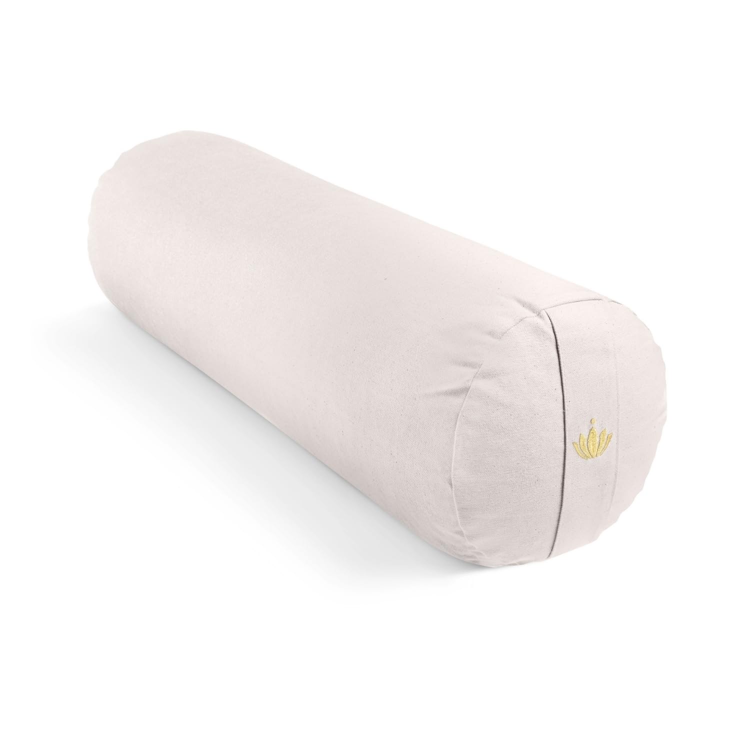 LOTUSCRAFTS Rouleau de yoga pour Yin Yoga, certifié GOTS, rouleau de avec rembourrage en épeautre, housse en coton lavable, bolster, coussin yoga, pilates