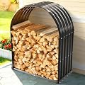 XGMDD Heavy Duty Firewood Rack with Top Cover, Outdoor Indoor Use, 700 LBS Capacity, Waterproof Galvanized Steel Fire Log Holder for Fireplace,Patio, Stylish Metal Fire Wood Storage Organizer Racks