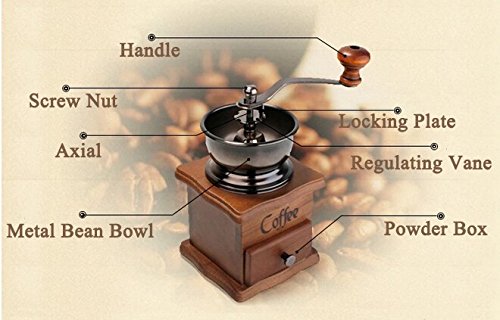CGOLDENWALL Molinillo de grano de café portátil Molinillo de rebabas de grano de café manual pequeño molinillo de café… - Imagen 7