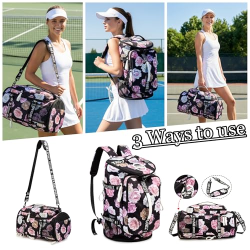 Image of SDTAME Gym Duffel Backpack with Shoe Pocket & Laptop Sleeve
