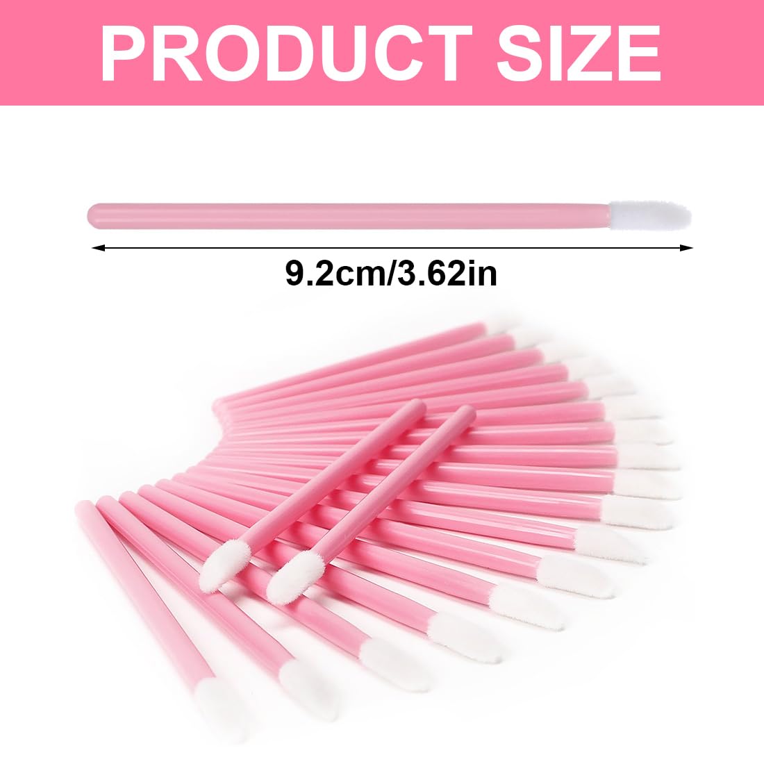 WeddHuis 300 Pezzi Pennelli per Labbra Usa e Getta, Pennelli per Rossetto, Pennelli per Make-up Perfetto (Rosa)
