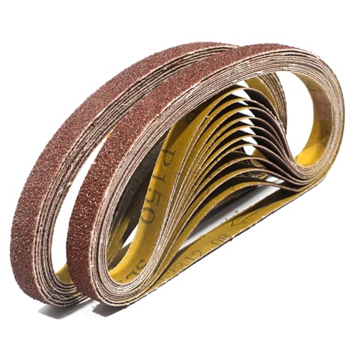 12x18 inch aluminum oxide sanding belts - 20 pack assorted grits 406080120150240 for belt sander