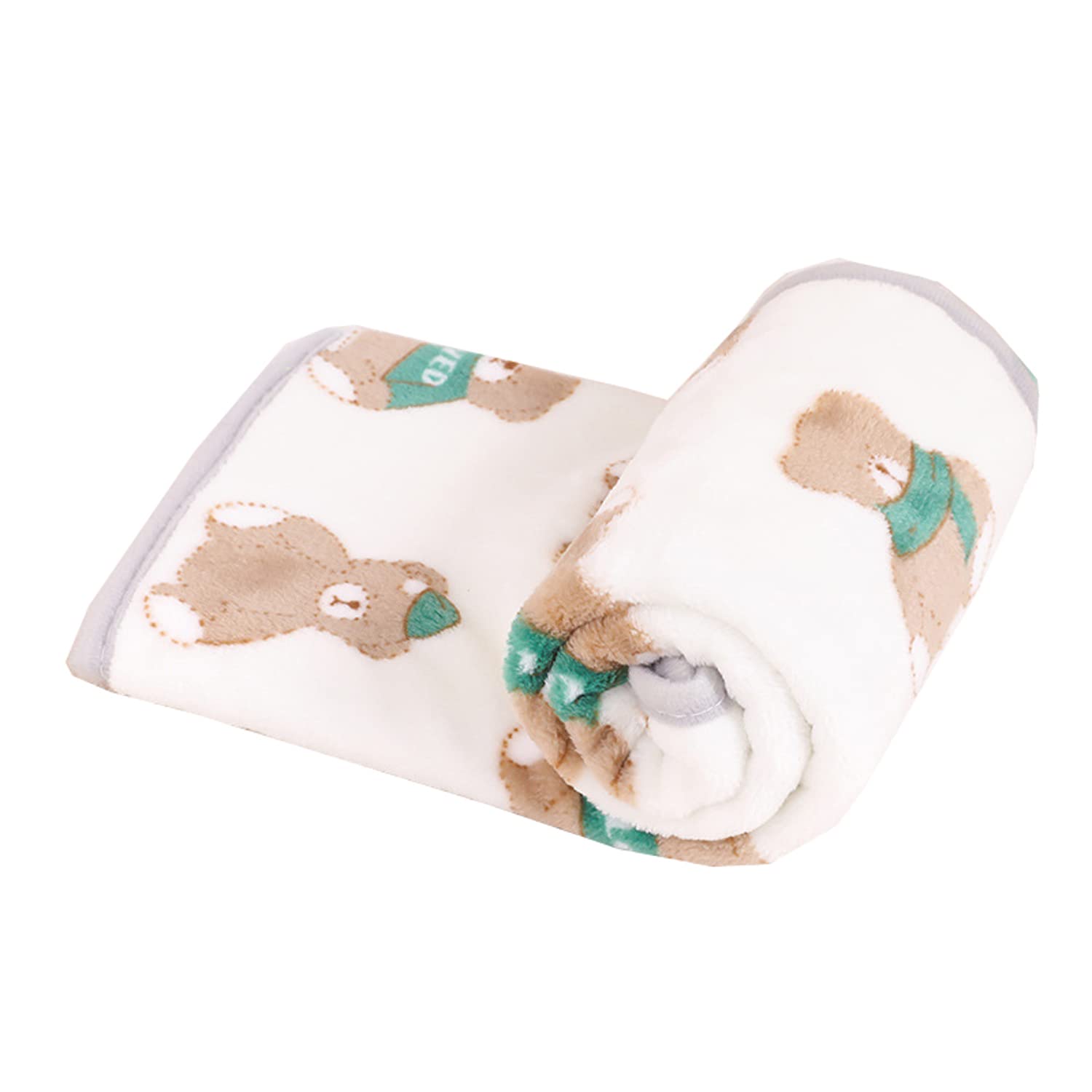 Warm Pet Blanket Washable Soft Dog Cat Puppy Throw Blanket Dogs Bed Quilt Sleeping Mat 70x50cm Coral Fleece Small Medium Blanket for Dogs Cats,White