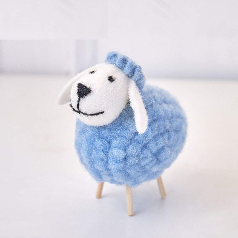 Statue mouton laine bleu pour voiture : eliminez la monotonie de votre tableau de bord