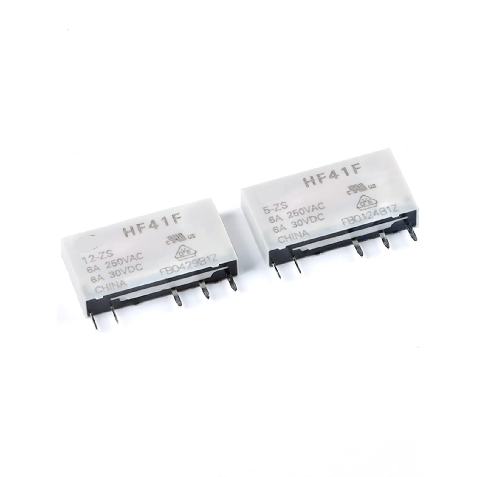 Relais subminiature de puissance HF41F-5-ZS pour circuits imprimés industriels en lot de 2