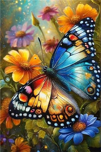 5D diamant painting kit complet papillon pour réduire le stress par l'art