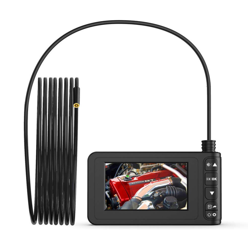 Inspection Camera, Endoscope Camera 4.3 Inch Color LCD Screen Industrial Endoscope Semi-rigid Handheld Video Borescope 1080P HD With 6 LED Waterproof Snake Camera With 1700mah Battery,5.5mm+3m+32G