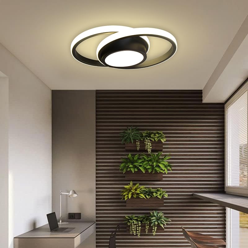 Image of Smartway Upbeat 32W Modern LED Ceiling Light | 3 Color Mode (Warm, Cool & Natural White) | Metal Decorative Lamp for Office, Home, Bedroom, Living Room & Dining | 1 Year Warranty (Round)
