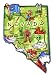 Nevada the Sagebrush State Artwood Jumbo Fridge Magnet