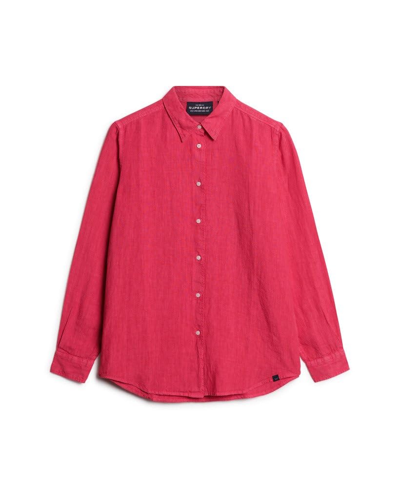 Superdry Chemisier Casual Linen Boyfriend 01c Optic