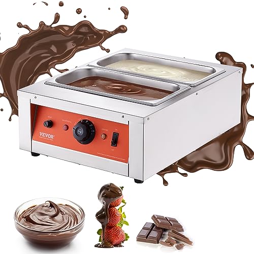 VEVOR Chocolate Tempering Machine, 17.6 Lbs 2 Tanks Chocolate Melting