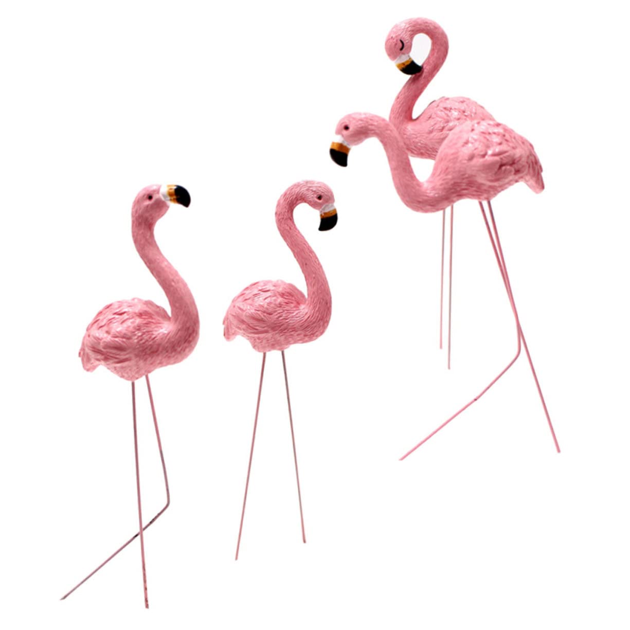 Toyvian 2 set Ornamento Fenicottero Picchetti Da Giardino Per Fenicotteri Decorazioni Oh Flamingo Giocattolo Fenicottero Ornamento Da Giardino Per Balcone Picchetto Per 4 pezzi * 2
