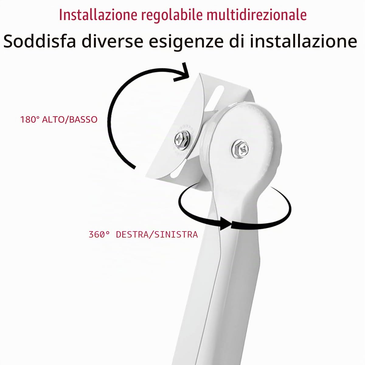 E-HORDE 2pcs Staffa di Montaggio Verticale Universale per Telecamera di Sicurezza, Regolabile Staffa in Alluminio, Montaggio a Parete ad Angolo o su Palo Verticale per Telecamera CCTV di Sicurezza