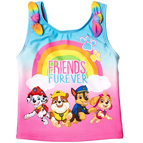 Paw Patrol Marshall Rubble Chase 5 Piece Swimsuit Set: One-Piece Swimsuit Swim Rash Guard Tankini Top Bottom Skort4