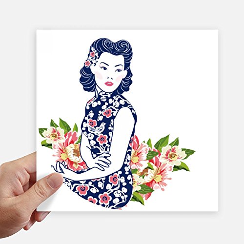 Stickers de la Flor China azules de 20cm para crear un hogar zen 2