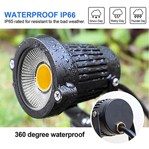Ahsellus Low Voltage Landscape Lights Outdoor Led Spotlights Garden Spot Lights Outdoor Pathway Lighting 5W 12V 24V Ip66 Waterproof Spike Flood Lighting For Tree(8 Pack) #TOP1