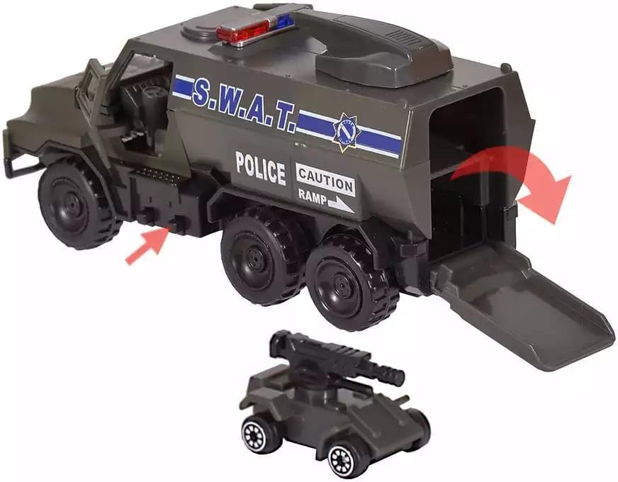 Image of 1:32 Green Metal Toy Car Model Pull Back Vehicles for Kids Friction Power Toy Trucks Perfect for Kids, Boys & Girls